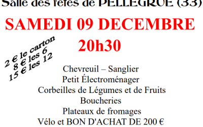 Loto de la chasse samedi 9 décembre 2023