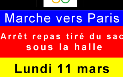 JO 2024  : En marche vers Paris -Arrêt repas à Pellegrue lundi 11 mars